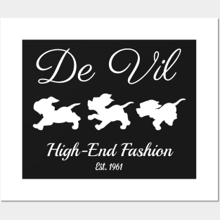 De Vil High-End Fashion (White) Posters and Art